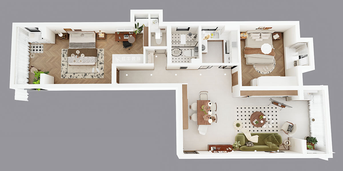 顾娟｜御道嘉庭8-3-612-108㎡-中古风｜3室2厅2卫｜旧房装修｜定制家｜全包12